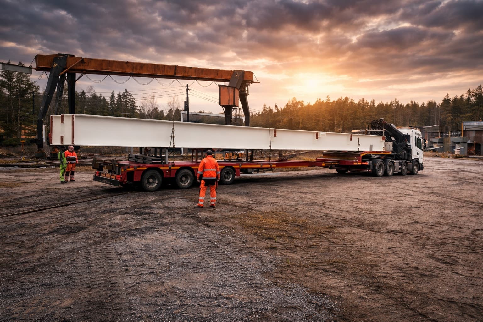 Lastaus ja varastointi Fingerroosin tehdasalueella